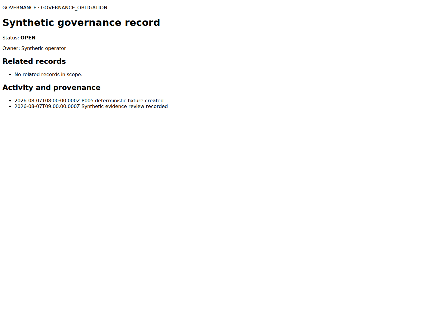 Evidence provenance timeline