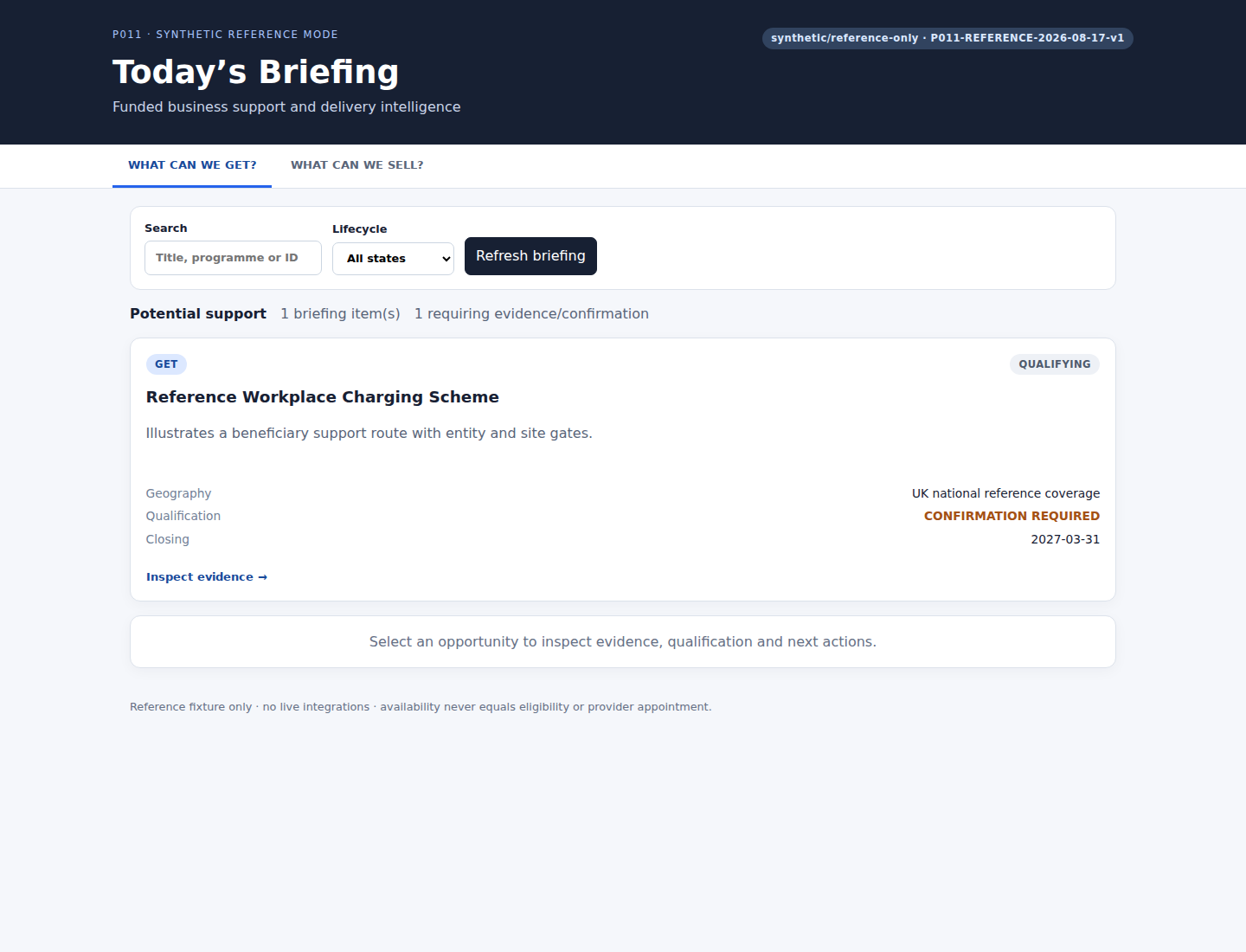 Operational intelligence view
